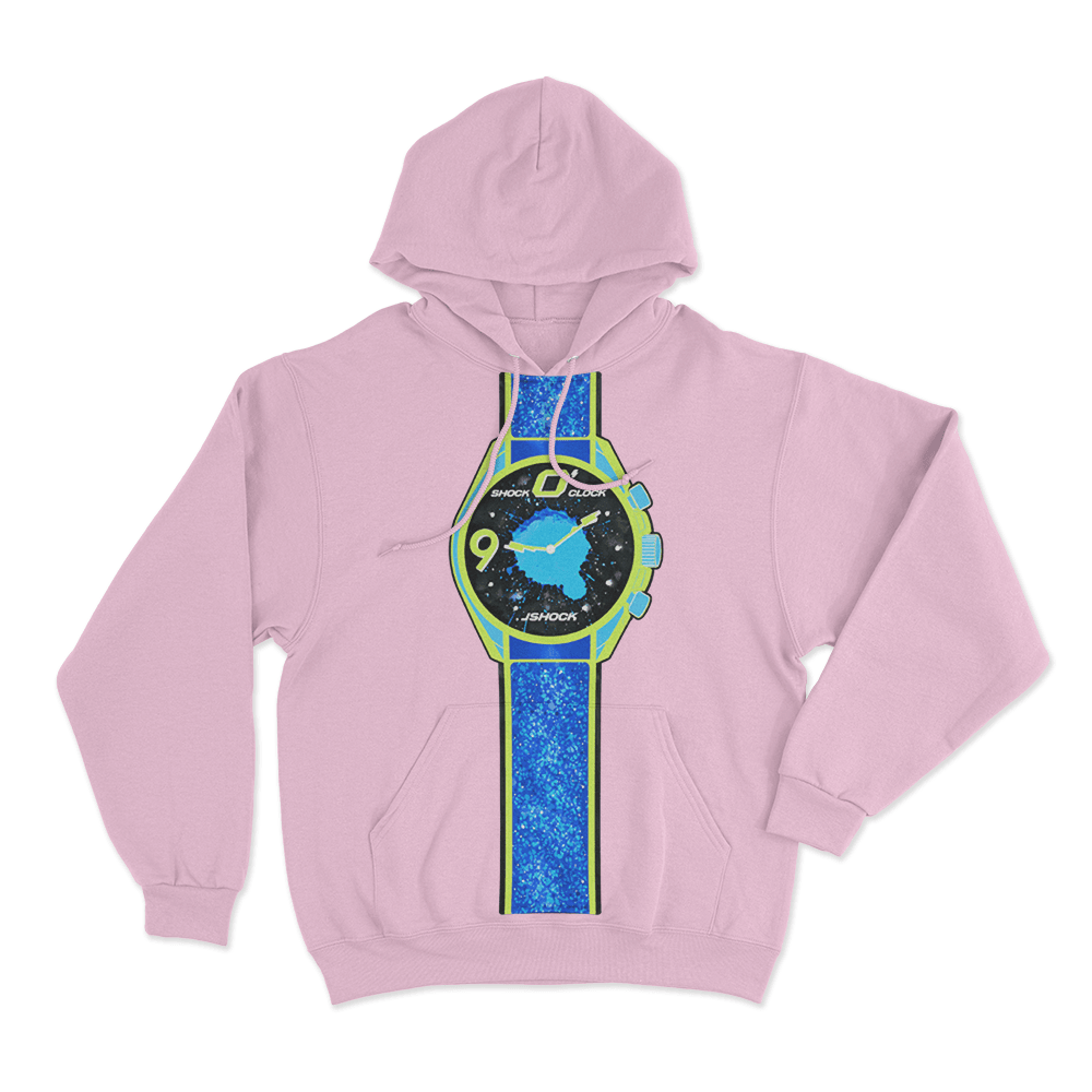Shock O'Clock Unisex Hoodie Pink Shock OClock Unisex Hoodie Pink