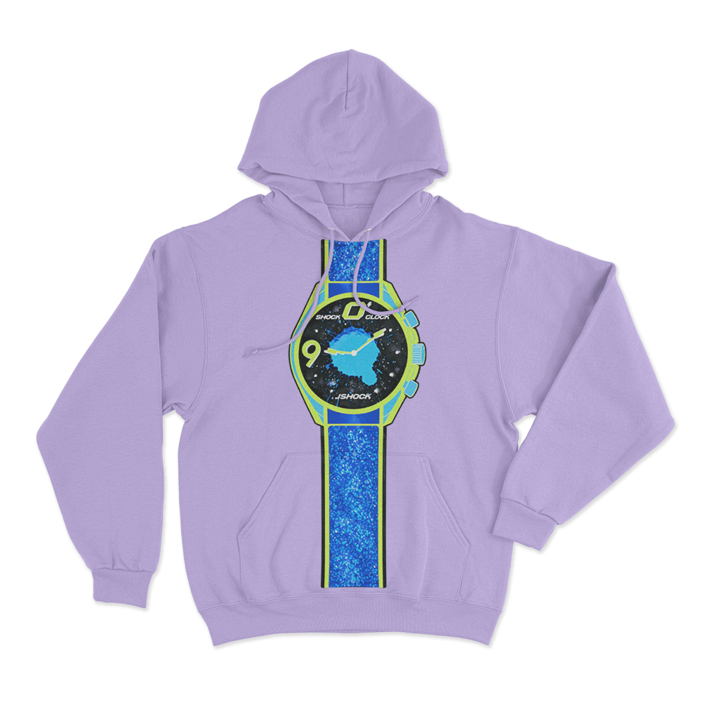 Shock O'Clock Unisex Hoodie Purple Shock OClock Unisex Hoodie Purple