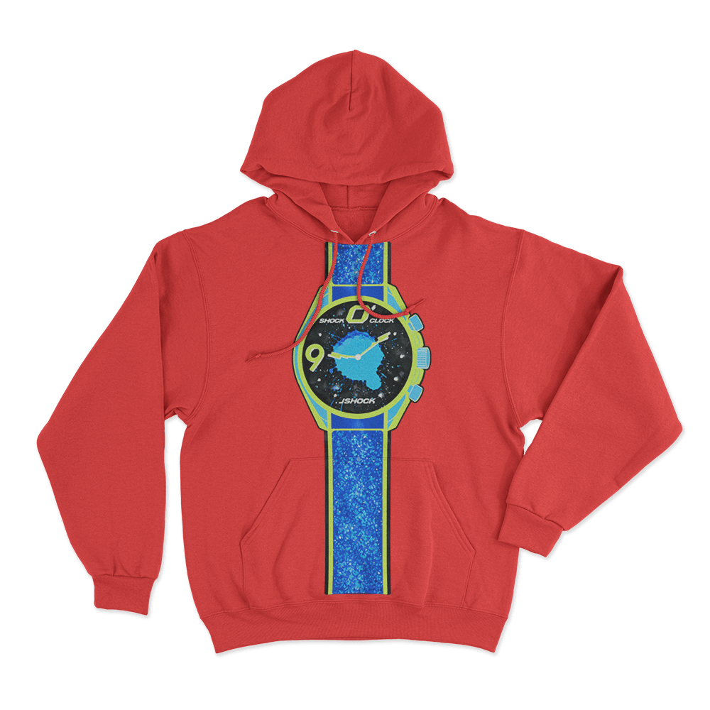 Shock O'Clock Unisex Hoodie Red Shock OClock Unisex Hoodie Red