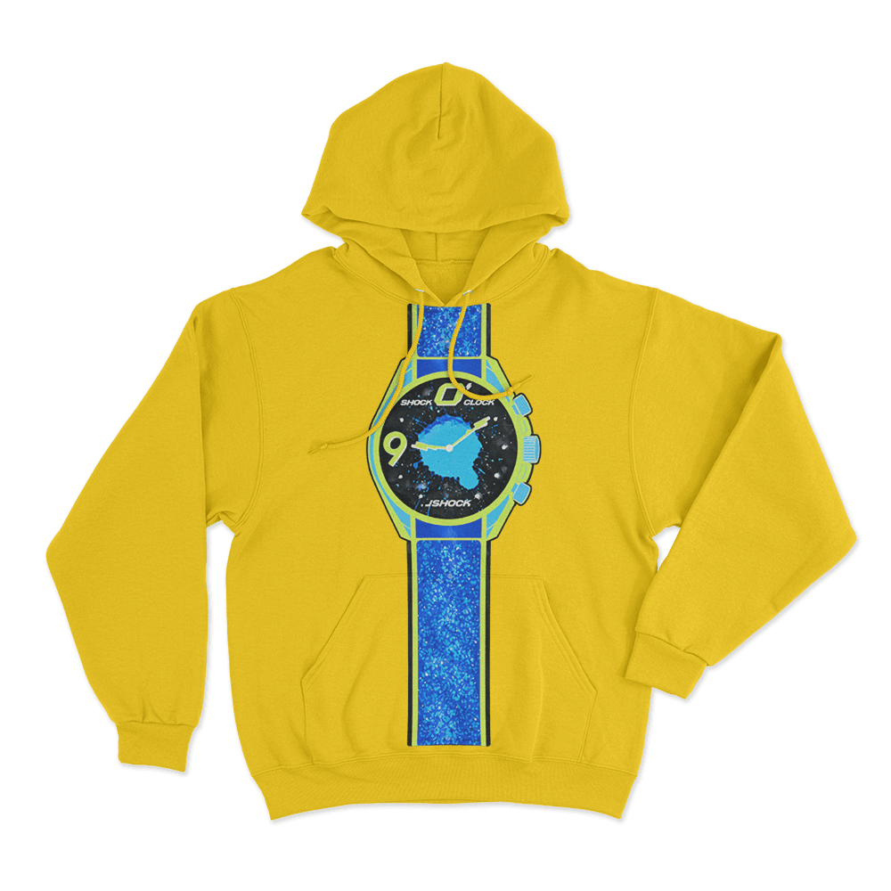 Shock O'Clock Unisex Hoodie Yellow Shock OClock Unisex Hoodie Yellow